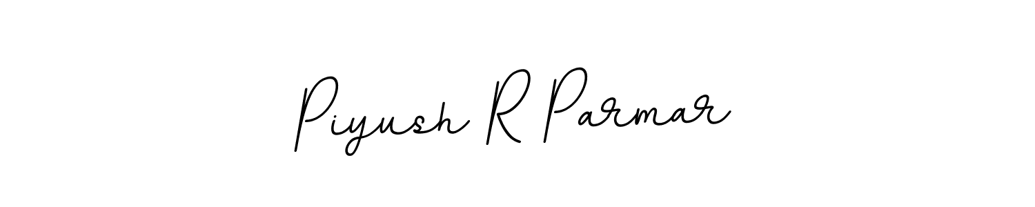 Make a beautiful signature design for name Piyush R Parmar. With this signature (BallpointsItalic-DORy9) style, you can create a handwritten signature for free. Piyush R Parmar signature style 11 images and pictures png