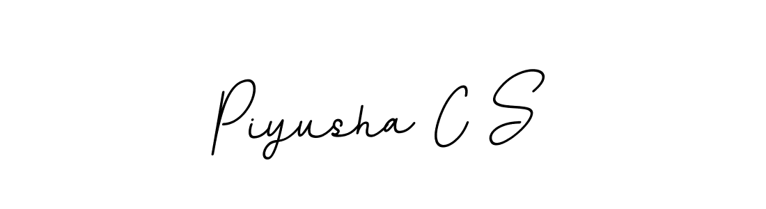 Piyusha C S stylish signature style. Best Handwritten Sign (BallpointsItalic-DORy9) for my name. Handwritten Signature Collection Ideas for my name Piyusha C S. Piyusha C S signature style 11 images and pictures png