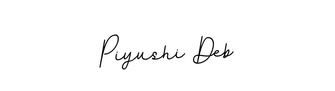 Create a beautiful signature design for name Piyushi Deb. With this signature (BallpointsItalic-DORy9) fonts, you can make a handwritten signature for free. Piyushi Deb signature style 11 images and pictures png