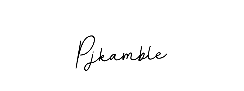 How to make Pjkamble name signature. Use BallpointsItalic-DORy9 style for creating short signs online. This is the latest handwritten sign. Pjkamble signature style 11 images and pictures png