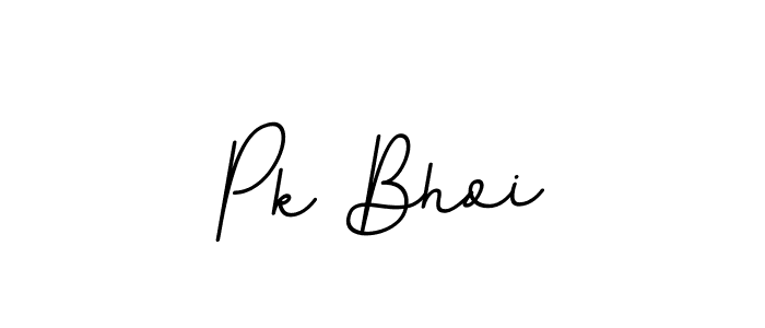 The best way (BallpointsItalic-DORy9) to make a short signature is to pick only two or three words in your name. The name Pk Bhoi include a total of six letters. For converting this name. Pk Bhoi signature style 11 images and pictures png