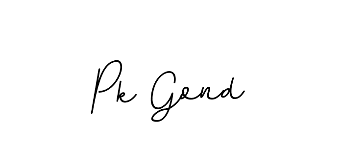 The best way (BallpointsItalic-DORy9) to make a short signature is to pick only two or three words in your name. The name Pk Gond include a total of six letters. For converting this name. Pk Gond signature style 11 images and pictures png