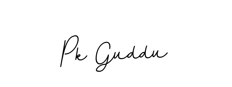 Use a signature maker to create a handwritten signature online. With this signature software, you can design (BallpointsItalic-DORy9) your own signature for name Pk Guddu. Pk Guddu signature style 11 images and pictures png