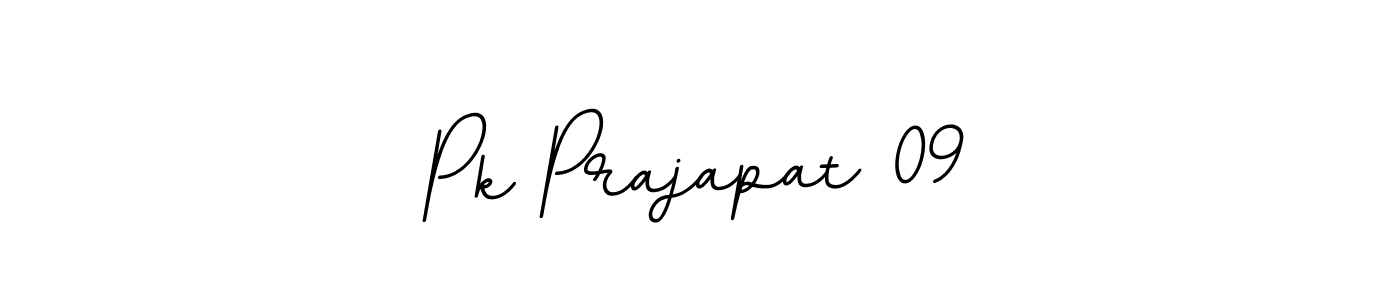 The best way (BallpointsItalic-DORy9) to make a short signature is to pick only two or three words in your name. The name Pk Prajapat 09 include a total of six letters. For converting this name. Pk Prajapat 09 signature style 11 images and pictures png