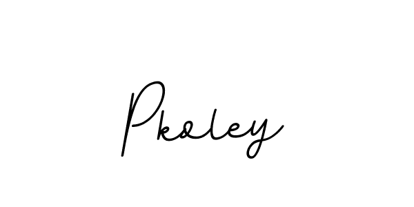 How to make Pkoley name signature. Use BallpointsItalic-DORy9 style for creating short signs online. This is the latest handwritten sign. Pkoley signature style 11 images and pictures png
