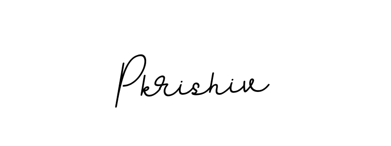 Create a beautiful signature design for name Pkrishiv. With this signature (BallpointsItalic-DORy9) fonts, you can make a handwritten signature for free. Pkrishiv signature style 11 images and pictures png