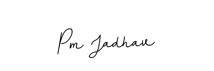 Design your own signature with our free online signature maker. With this signature software, you can create a handwritten (BallpointsItalic-DORy9) signature for name Pm Jadhav. Pm Jadhav signature style 11 images and pictures png