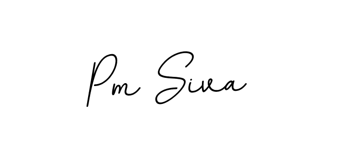 Create a beautiful signature design for name Pm Siva. With this signature (BallpointsItalic-DORy9) fonts, you can make a handwritten signature for free. Pm Siva signature style 11 images and pictures png