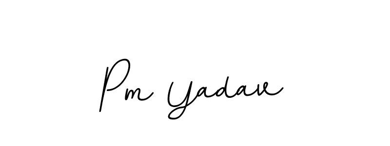 Make a beautiful signature design for name Pm Yadav. With this signature (BallpointsItalic-DORy9) style, you can create a handwritten signature for free. Pm Yadav signature style 11 images and pictures png