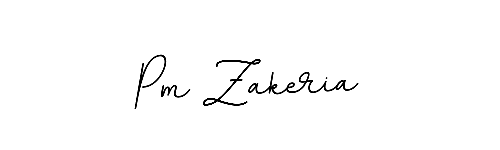 Use a signature maker to create a handwritten signature online. With this signature software, you can design (BallpointsItalic-DORy9) your own signature for name Pm Zakeria. Pm Zakeria signature style 11 images and pictures png