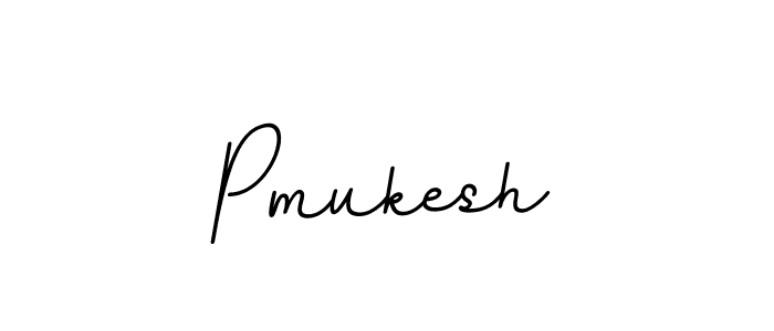 How to make Pmukesh name signature. Use BallpointsItalic-DORy9 style for creating short signs online. This is the latest handwritten sign. Pmukesh signature style 11 images and pictures png