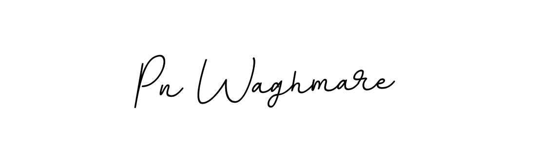 How to make Pn Waghmare name signature. Use BallpointsItalic-DORy9 style for creating short signs online. This is the latest handwritten sign. Pn Waghmare signature style 11 images and pictures png