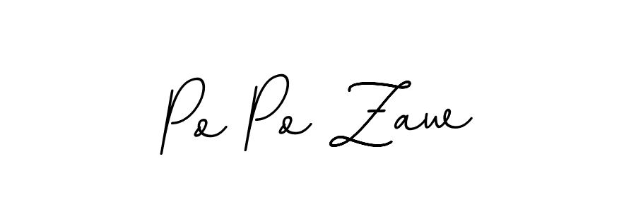 Po Po Zaw stylish signature style. Best Handwritten Sign (BallpointsItalic-DORy9) for my name. Handwritten Signature Collection Ideas for my name Po Po Zaw. Po Po Zaw signature style 11 images and pictures png