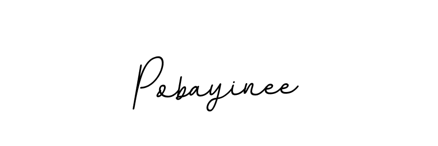How to make Pobayinee name signature. Use BallpointsItalic-DORy9 style for creating short signs online. This is the latest handwritten sign. Pobayinee signature style 11 images and pictures png