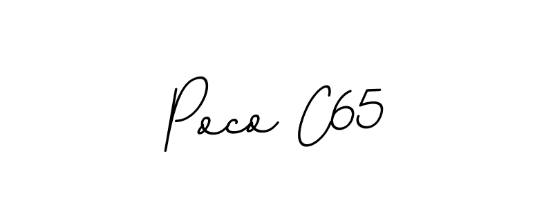 The best way (BallpointsItalic-DORy9) to make a short signature is to pick only two or three words in your name. The name Poco C65 include a total of six letters. For converting this name. Poco C65 signature style 11 images and pictures png