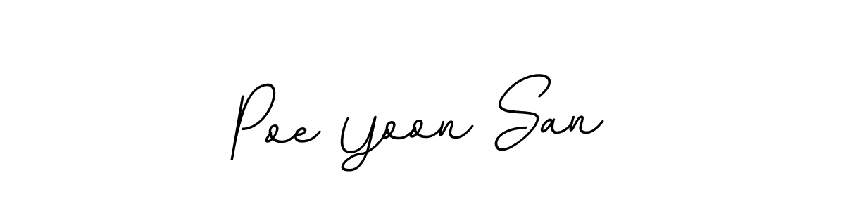 Also You can easily find your signature by using the search form. We will create Poe Yoon San name handwritten signature images for you free of cost using BallpointsItalic-DORy9 sign style. Poe Yoon San signature style 11 images and pictures png