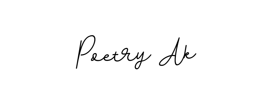 How to make Poetry Ak name signature. Use BallpointsItalic-DORy9 style for creating short signs online. This is the latest handwritten sign. Poetry Ak signature style 11 images and pictures png