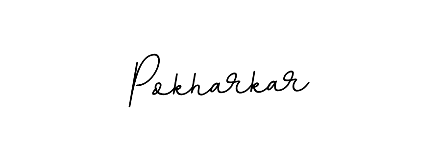 Make a beautiful signature design for name Pokharkar. With this signature (BallpointsItalic-DORy9) style, you can create a handwritten signature for free. Pokharkar signature style 11 images and pictures png