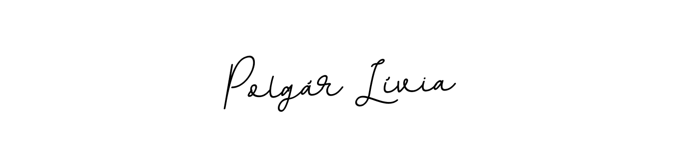 if you are searching for the best signature style for your name Polgár Lívia. so please give up your signature search. here we have designed multiple signature styles  using BallpointsItalic-DORy9. Polgár Lívia signature style 11 images and pictures png