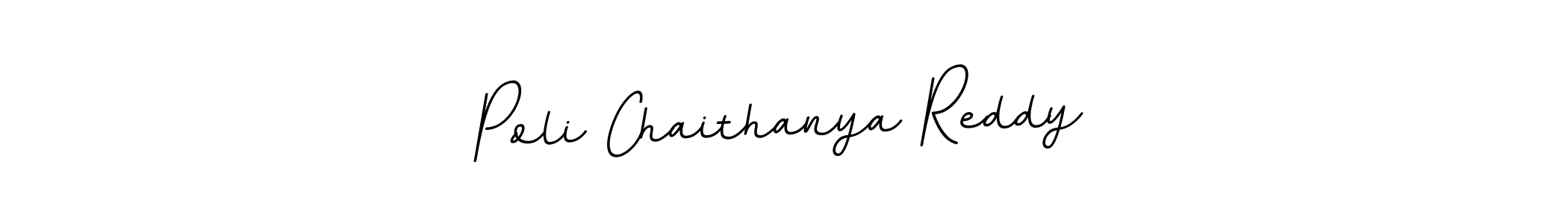 How to make Poli Chaithanya Reddy name signature. Use BallpointsItalic-DORy9 style for creating short signs online. This is the latest handwritten sign. Poli Chaithanya Reddy signature style 11 images and pictures png