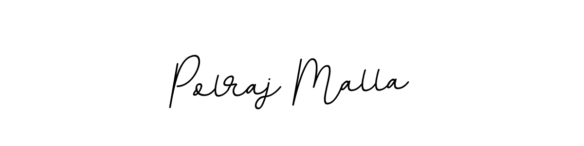 How to make Polraj Malla name signature. Use BallpointsItalic-DORy9 style for creating short signs online. This is the latest handwritten sign. Polraj Malla signature style 11 images and pictures png