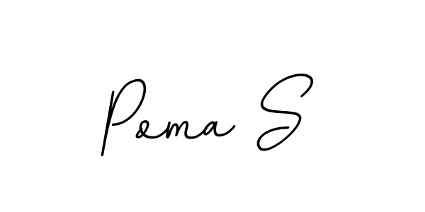 Design your own signature with our free online signature maker. With this signature software, you can create a handwritten (BallpointsItalic-DORy9) signature for name Poma S. Poma S signature style 11 images and pictures png