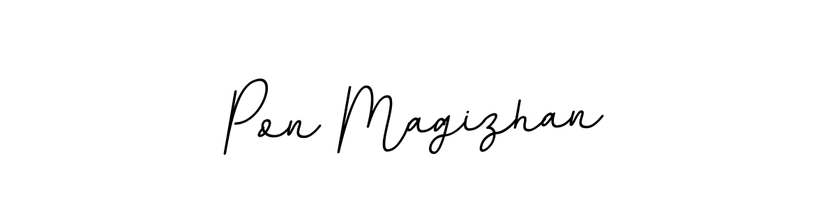 BallpointsItalic-DORy9 is a professional signature style that is perfect for those who want to add a touch of class to their signature. It is also a great choice for those who want to make their signature more unique. Get Pon Magizhan name to fancy signature for free. Pon Magizhan signature style 11 images and pictures png