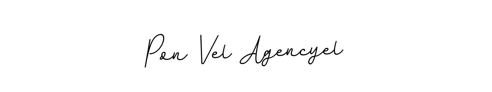 This is the best signature style for the Pon Vel Agencyel name. Also you like these signature font (BallpointsItalic-DORy9). Mix name signature. Pon Vel Agencyel signature style 11 images and pictures png