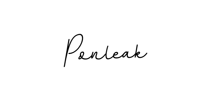 How to make Ponleak signature? BallpointsItalic-DORy9 is a professional autograph style. Create handwritten signature for Ponleak name. Ponleak signature style 11 images and pictures png