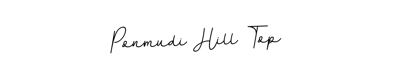 You should practise on your own different ways (BallpointsItalic-DORy9) to write your name (Ponmudi Hill Top) in signature. don't let someone else do it for you. Ponmudi Hill Top signature style 11 images and pictures png