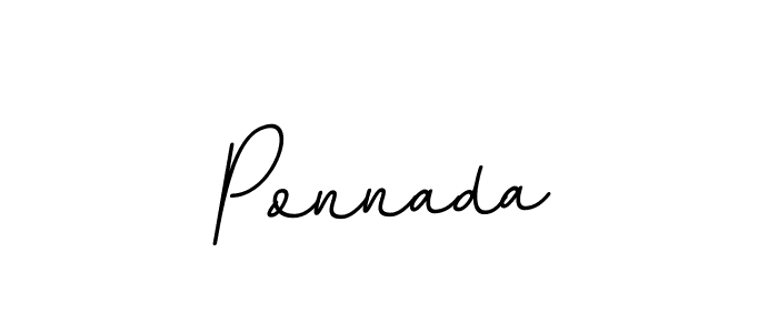 Create a beautiful signature design for name Ponnada. With this signature (BallpointsItalic-DORy9) fonts, you can make a handwritten signature for free. Ponnada signature style 11 images and pictures png