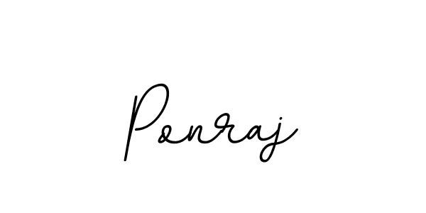 Design your own signature with our free online signature maker. With this signature software, you can create a handwritten (BallpointsItalic-DORy9) signature for name Ponraj. Ponraj signature style 11 images and pictures png