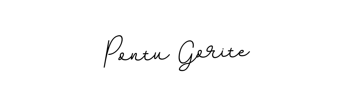 Create a beautiful signature design for name Pontu Gorite. With this signature (BallpointsItalic-DORy9) fonts, you can make a handwritten signature for free. Pontu Gorite signature style 11 images and pictures png