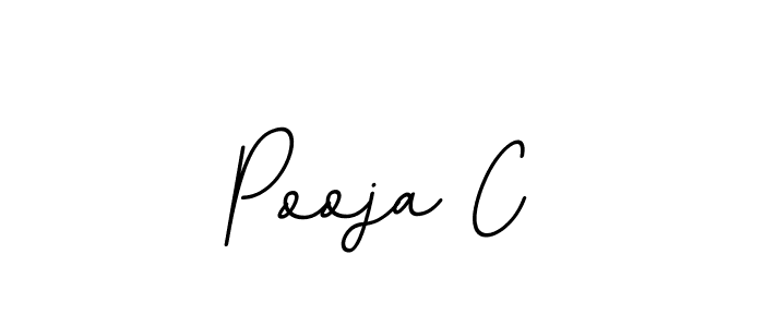 Design your own signature with our free online signature maker. With this signature software, you can create a handwritten (BallpointsItalic-DORy9) signature for name Pooja C. Pooja C signature style 11 images and pictures png