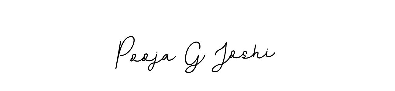 Pooja G Joshi stylish signature style. Best Handwritten Sign (BallpointsItalic-DORy9) for my name. Handwritten Signature Collection Ideas for my name Pooja G Joshi. Pooja G Joshi signature style 11 images and pictures png