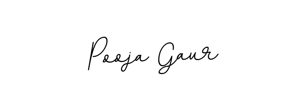 How to make Pooja Gaur name signature. Use BallpointsItalic-DORy9 style for creating short signs online. This is the latest handwritten sign. Pooja Gaur signature style 11 images and pictures png