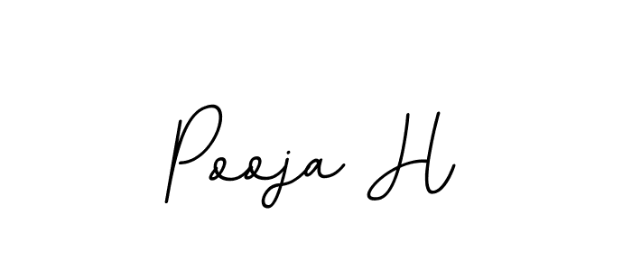 Pooja H stylish signature style. Best Handwritten Sign (BallpointsItalic-DORy9) for my name. Handwritten Signature Collection Ideas for my name Pooja H. Pooja H signature style 11 images and pictures png