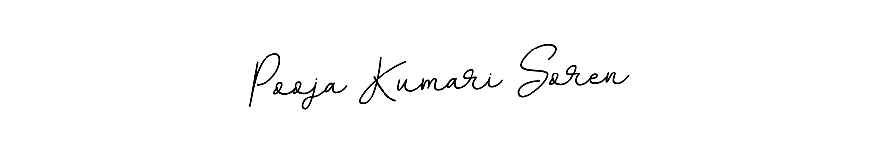 Create a beautiful signature design for name Pooja Kumari Soren. With this signature (BallpointsItalic-DORy9) fonts, you can make a handwritten signature for free. Pooja Kumari Soren signature style 11 images and pictures png