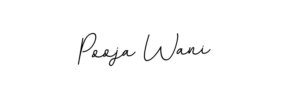This is the best signature style for the Pooja Wani name. Also you like these signature font (BallpointsItalic-DORy9). Mix name signature. Pooja Wani signature style 11 images and pictures png