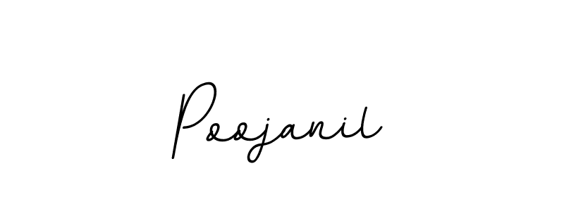 Use a signature maker to create a handwritten signature online. With this signature software, you can design (BallpointsItalic-DORy9) your own signature for name Poojanil. Poojanil signature style 11 images and pictures png