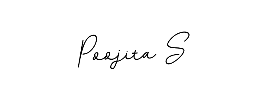 Create a beautiful signature design for name Poojita S. With this signature (BallpointsItalic-DORy9) fonts, you can make a handwritten signature for free. Poojita S signature style 11 images and pictures png