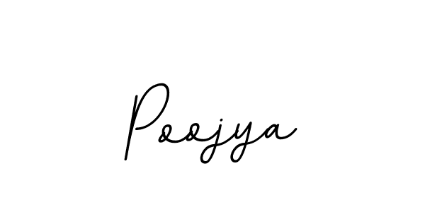 Make a beautiful signature design for name Poojya. With this signature (BallpointsItalic-DORy9) style, you can create a handwritten signature for free. Poojya signature style 11 images and pictures png