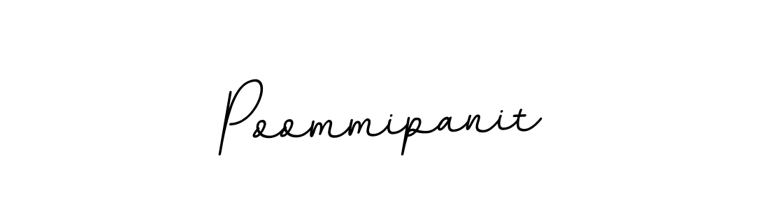 Design your own signature with our free online signature maker. With this signature software, you can create a handwritten (BallpointsItalic-DORy9) signature for name Poommipanit. Poommipanit signature style 11 images and pictures png