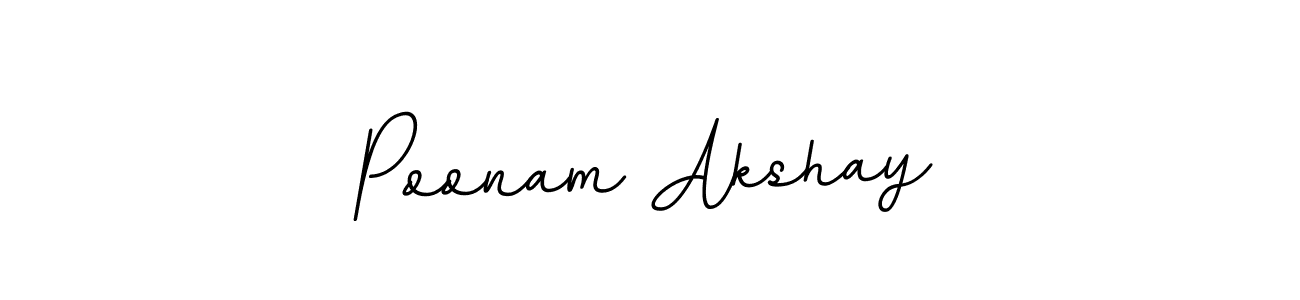 Use a signature maker to create a handwritten signature online. With this signature software, you can design (BallpointsItalic-DORy9) your own signature for name Poonam Akshay. Poonam Akshay signature style 11 images and pictures png