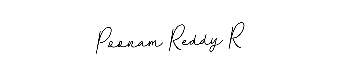 This is the best signature style for the Poonam Reddy R name. Also you like these signature font (BallpointsItalic-DORy9). Mix name signature. Poonam Reddy R signature style 11 images and pictures png