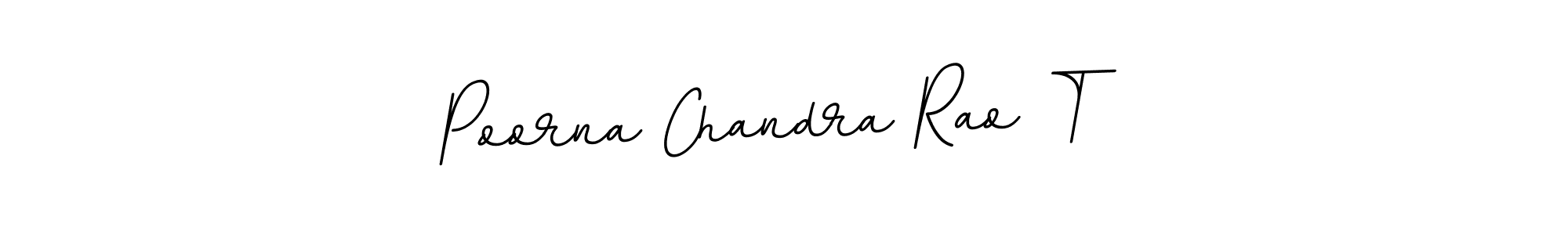 Make a short Poorna Chandra Rao T signature style. Manage your documents anywhere anytime using BallpointsItalic-DORy9. Create and add eSignatures, submit forms, share and send files easily. Poorna Chandra Rao T signature style 11 images and pictures png