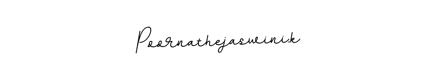 Create a beautiful signature design for name Poornathejaswini.k. With this signature (BallpointsItalic-DORy9) fonts, you can make a handwritten signature for free. Poornathejaswini.k signature style 11 images and pictures png