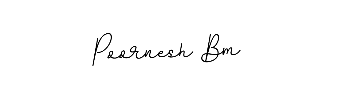 Design your own signature with our free online signature maker. With this signature software, you can create a handwritten (BallpointsItalic-DORy9) signature for name Poornesh Bm. Poornesh Bm signature style 11 images and pictures png