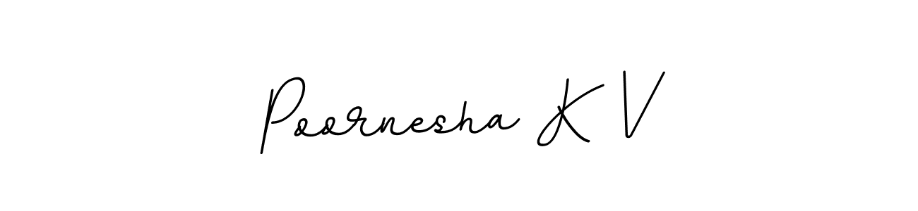 Use a signature maker to create a handwritten signature online. With this signature software, you can design (BallpointsItalic-DORy9) your own signature for name Poornesha K V. Poornesha K V signature style 11 images and pictures png
