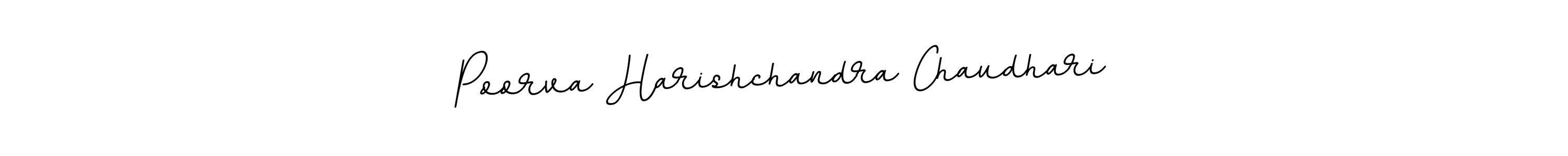 Design your own signature with our free online signature maker. With this signature software, you can create a handwritten (BallpointsItalic-DORy9) signature for name Poorva Harishchandra Chaudhari. Poorva Harishchandra Chaudhari signature style 11 images and pictures png